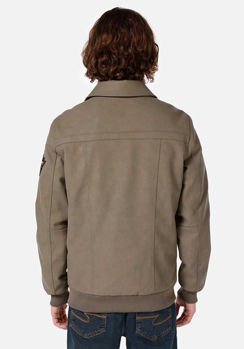 Зображення Куртка З Еко-шкіри Чоловіча Зелена Cl1066707