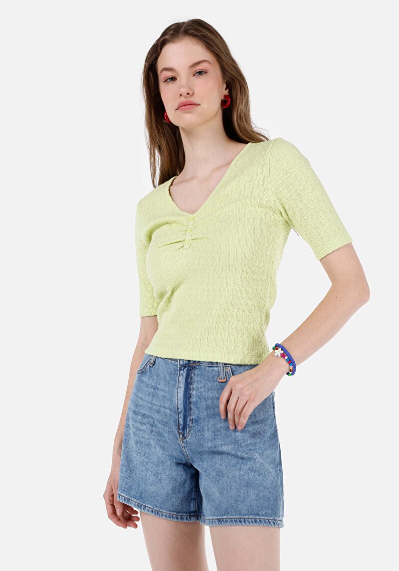 Зображення Футболка З Коротким Рукавом Жіноча Зелена  Cl1067968