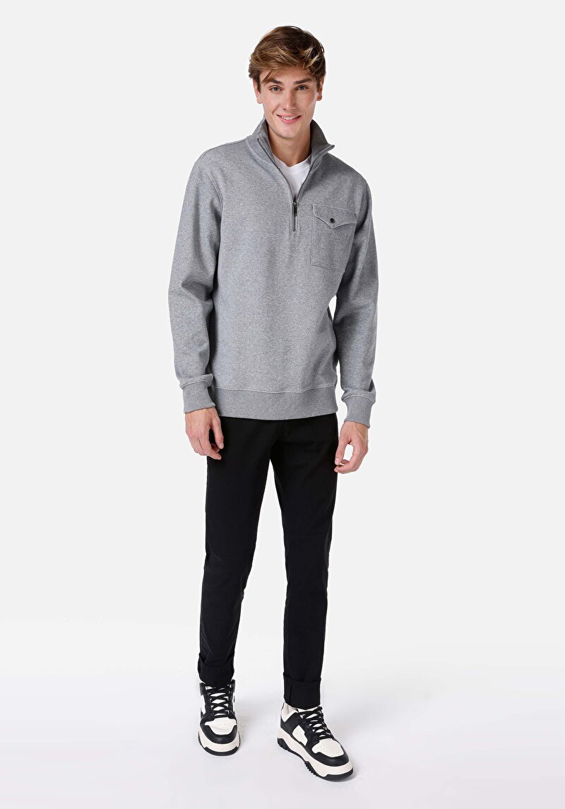 Показати інформацію про Футболка З Довгим Рукавом Чоловіча Сіра  Cl1066734