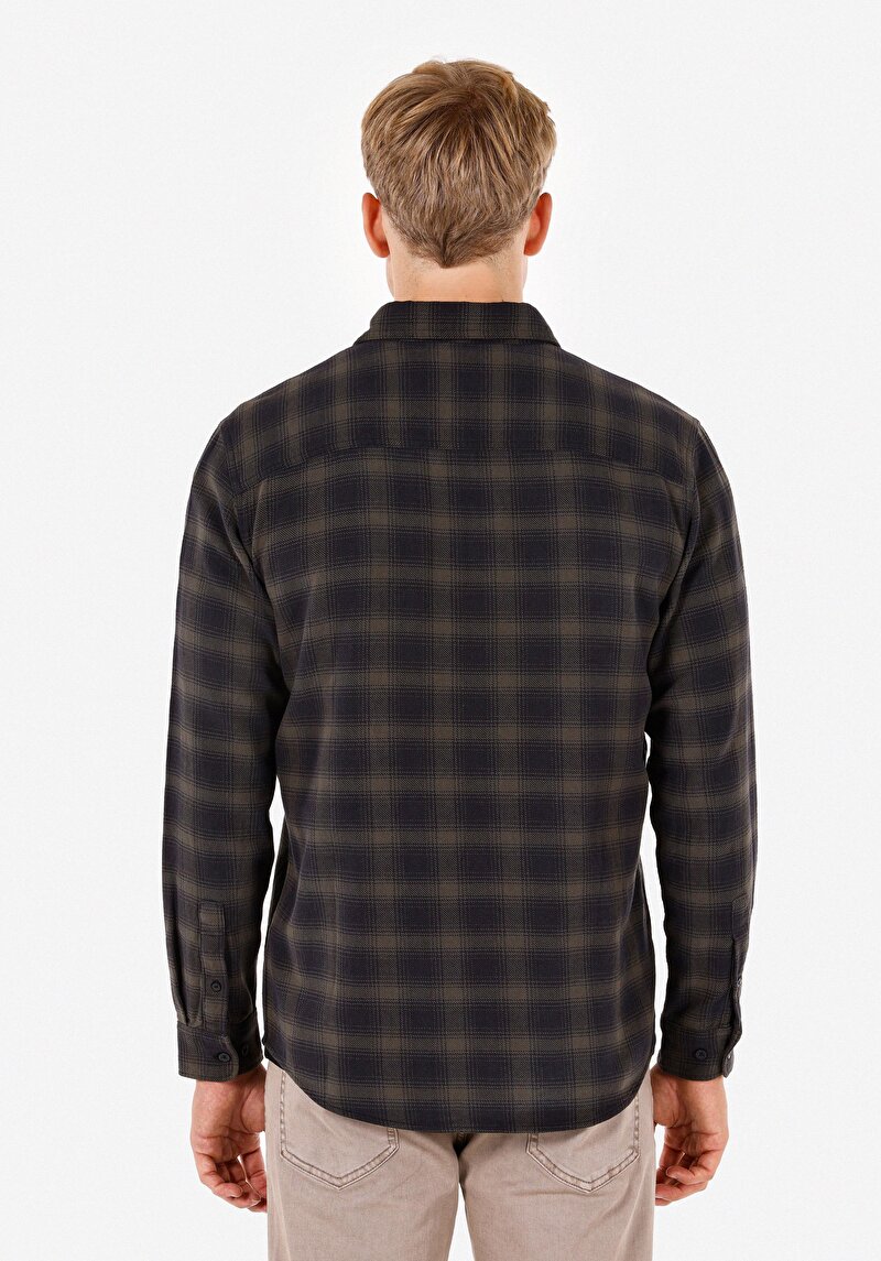 Показати інформацію про Сорочка З Довгим Рукавом Чоловіча Зелена  Cl1071461