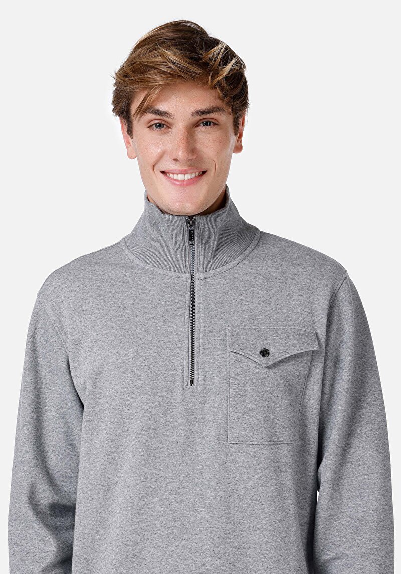 Показати інформацію про Футболка З Довгим Рукавом Чоловіча Сіра  Cl1066734