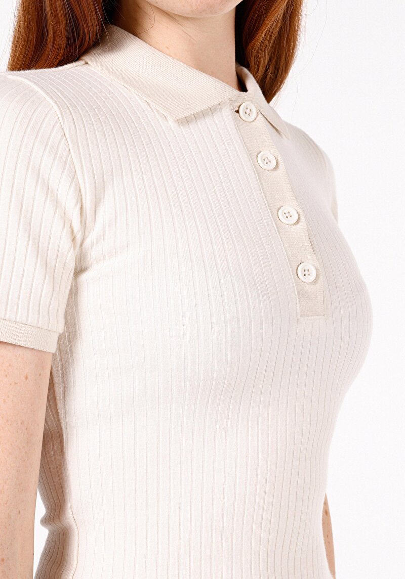 Показати інформацію про Поло З Коротким Рукавом Жіноче Бежеве  Cl1072524