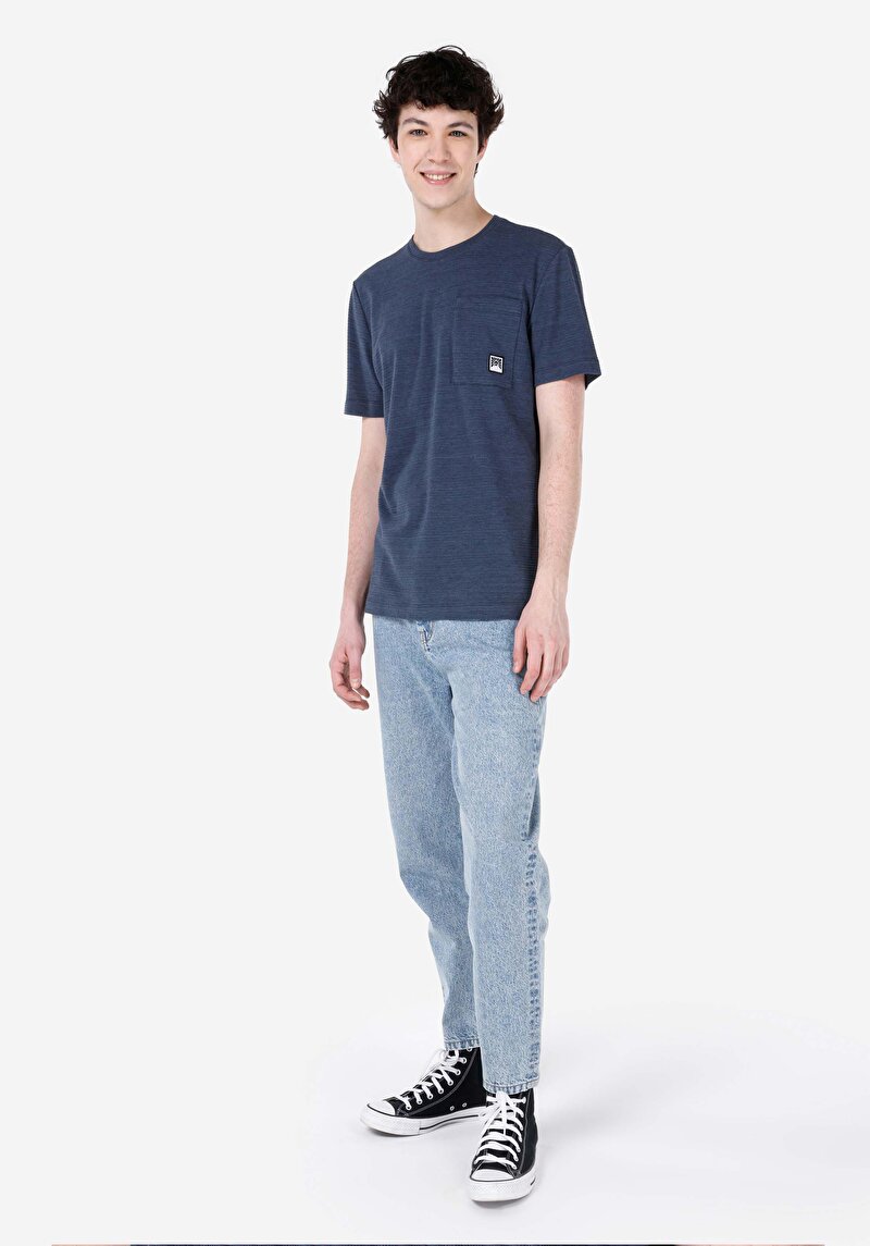 Показати інформацію про Футболка З Коротким Рукавом Чоловіча Блакитна  Cl1066740