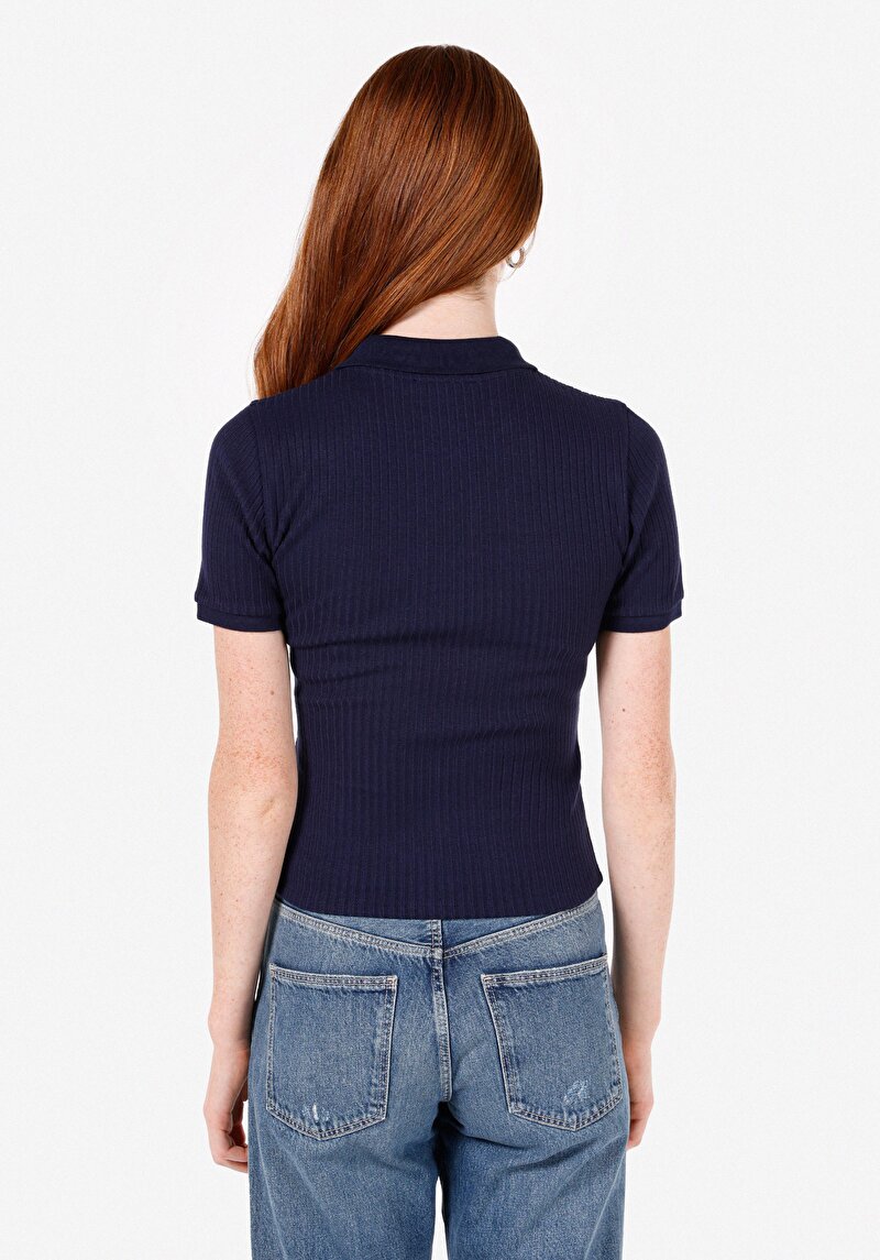 Показати інформацію про Поло З Коротким Рукавом Жіноче Синє  Cl1072524