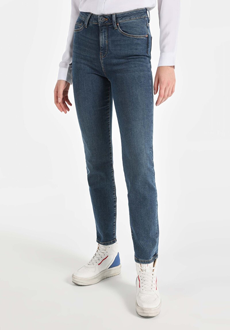 Зображення 703 Carla Джинси Жіночі Блакитні Вузького Крою Cl1065299