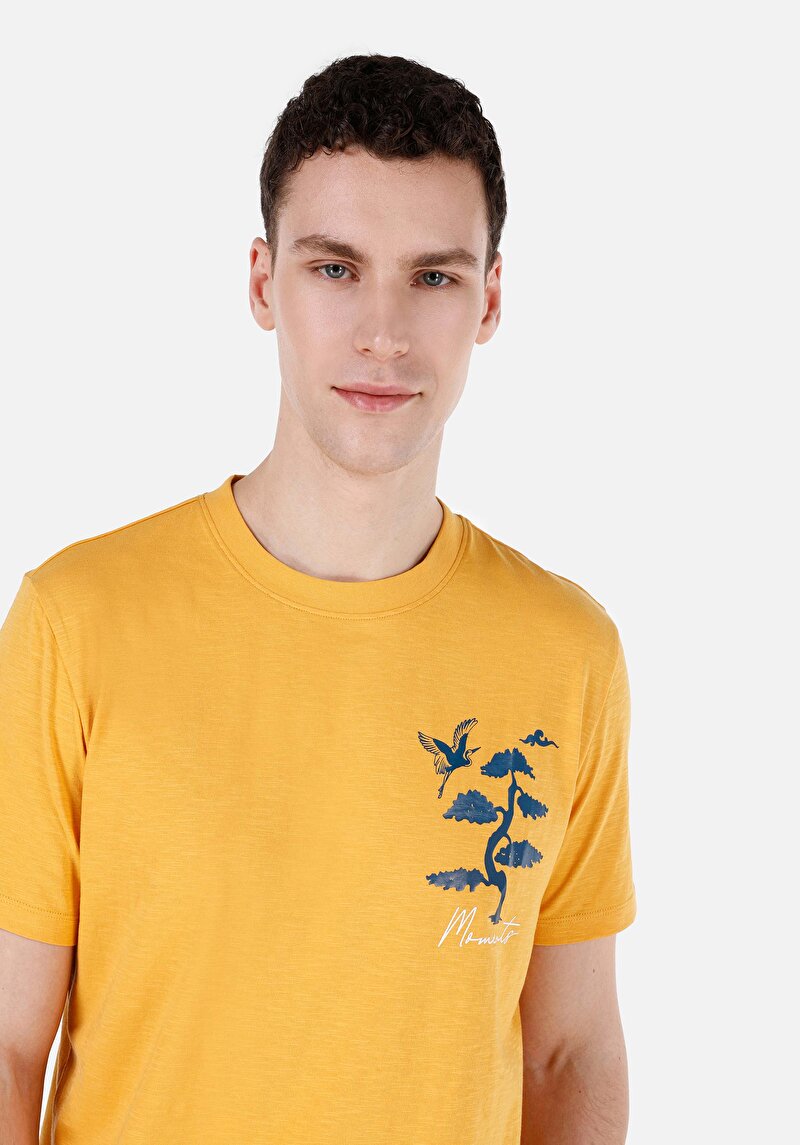 Показати інформацію про Футболка З Коротким Рукавом Чоловіча Жовта  Cl1068073