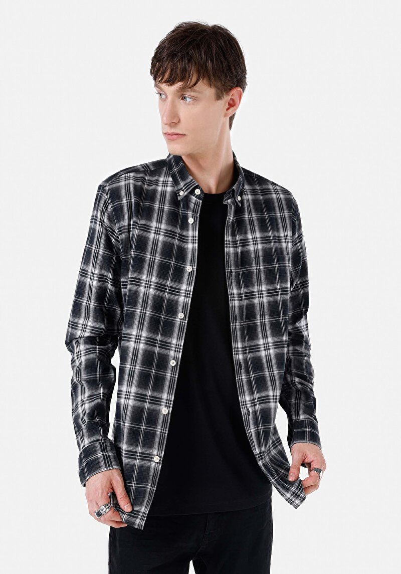 Зображення Сорочка З Довгим Рукавом Чоловіча Чорна Cl1066817