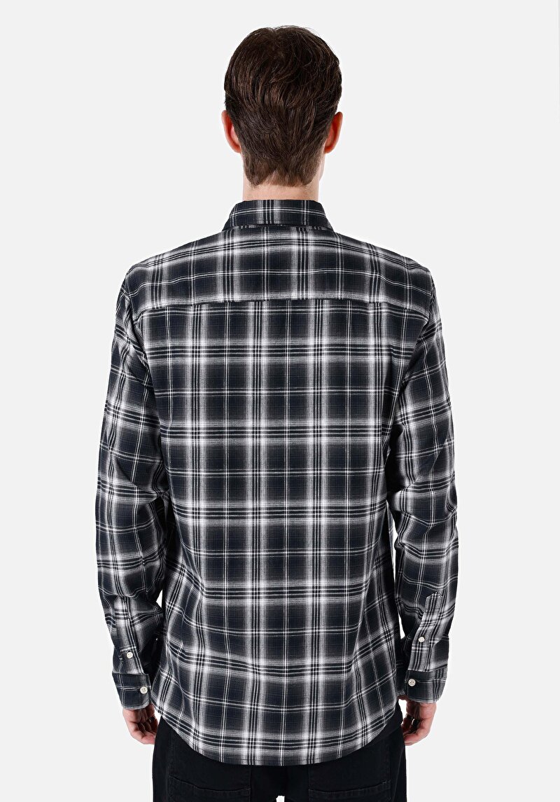 Показати інформацію про Сорочка З Довгим Рукавом Чоловіча Чорна  Cl1066817