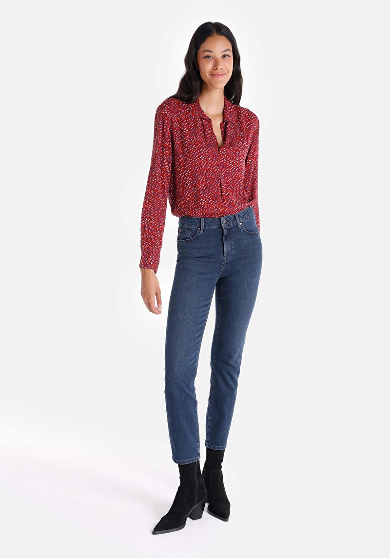 Зображення 703 Carla Джинси Жіночі Блакитні Вузького Крою Cl1065301