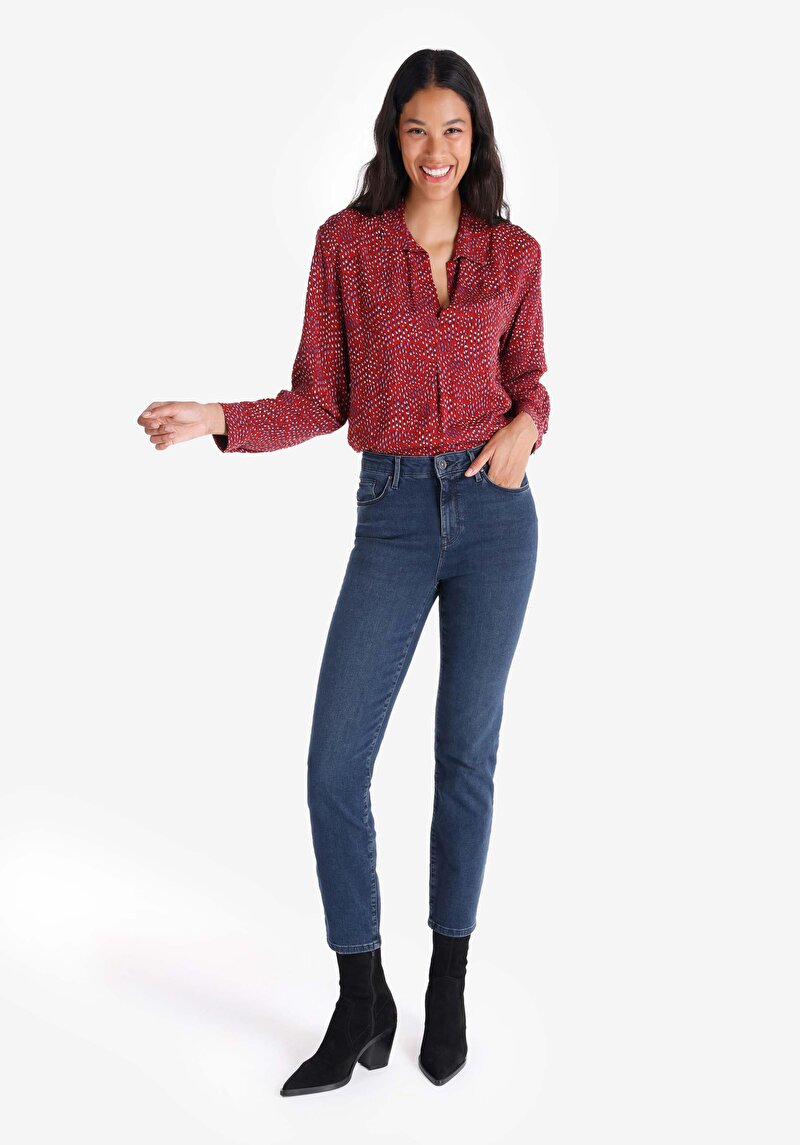 Зображення 703 Carla Джинси Жіночі Блакитні Вузького Крою Cl1065301