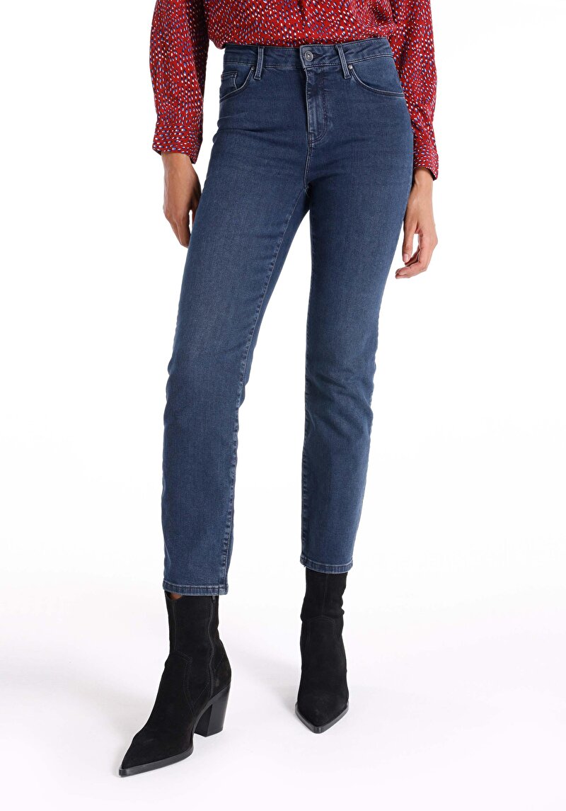 Зображення 703 Carla Джинси Жіночі Блакитні Вузького Крою Cl1065301