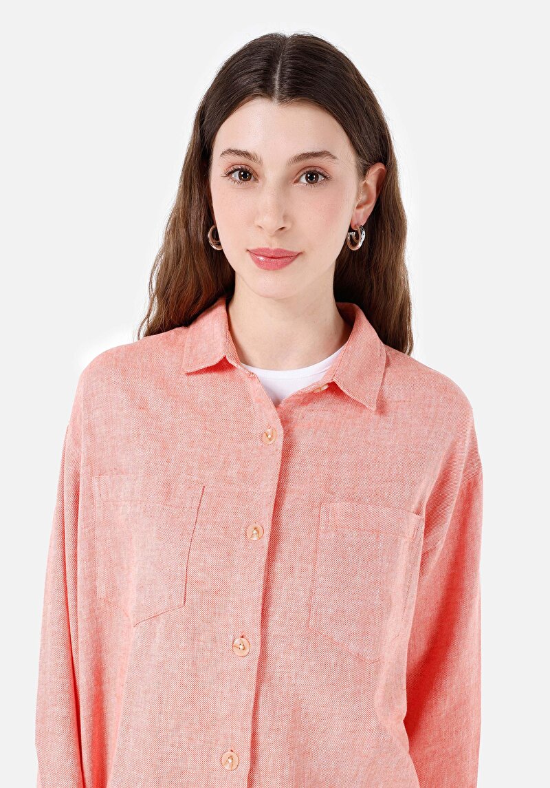 Зображення Сорочка З Довгим Рукавом Жіноча Помаранчева Cl1068075