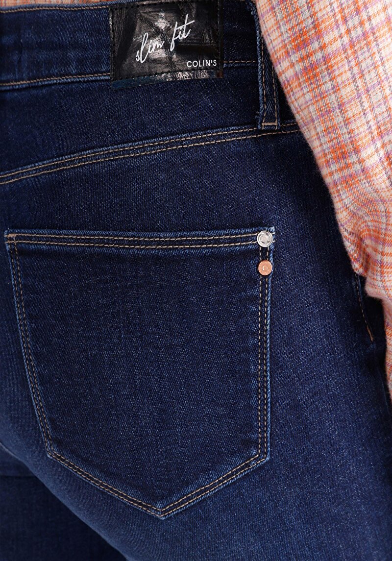 Показати інформацію про 703 Carla Джинси Жіночі Блакитні Вузького Крою Cl1065304