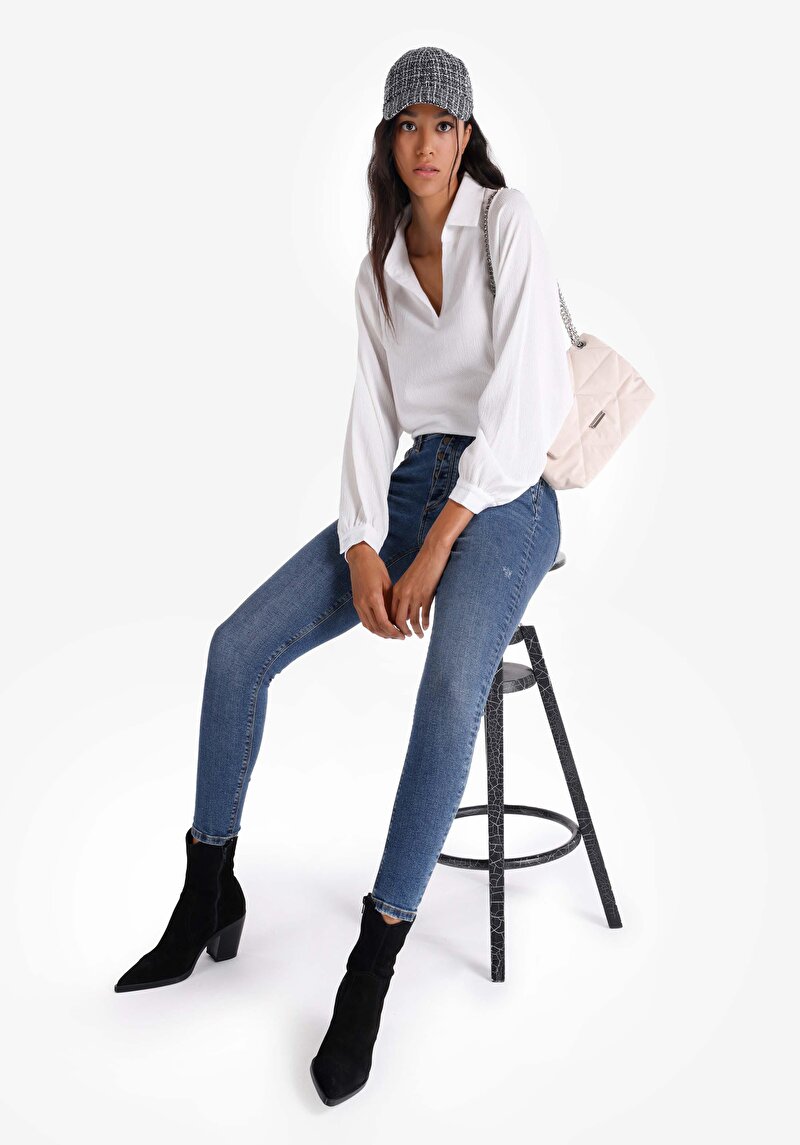 Показати інформацію про 759 Lara Джинси Жіночі Блакитні  Cl1065306