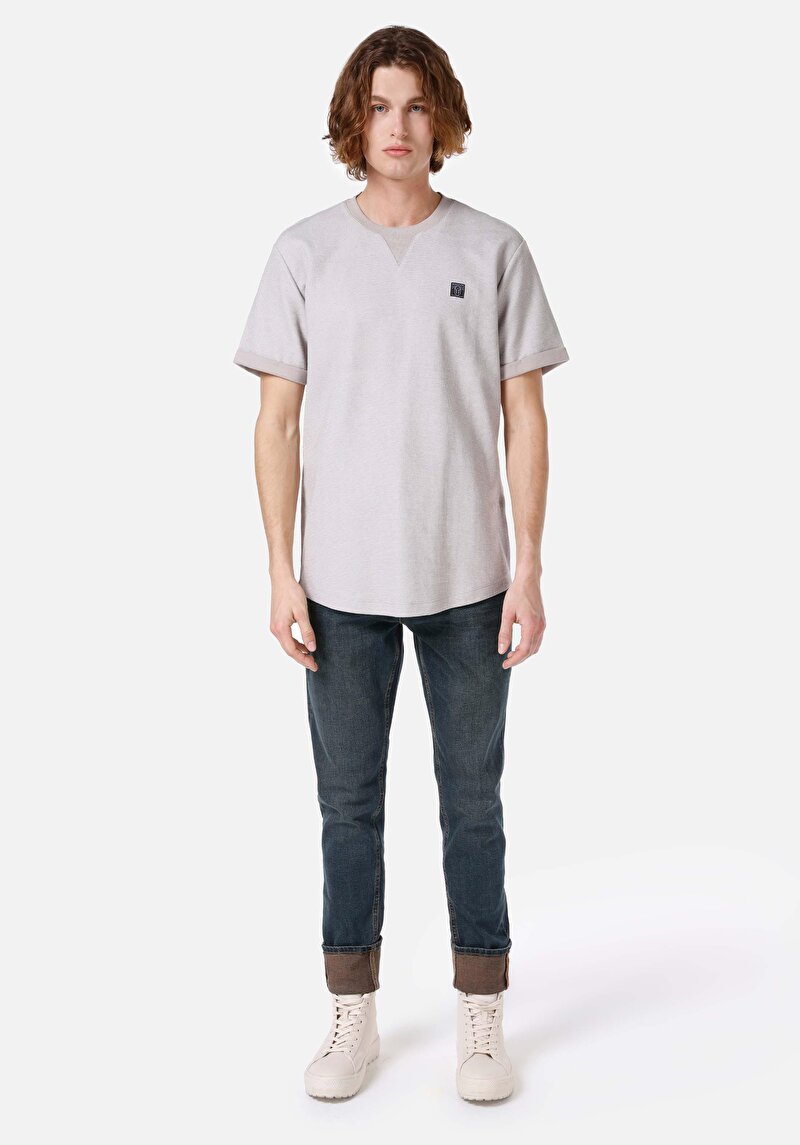 Показати інформацію про Футболка З Коротким Рукавом Чоловіча Сіра  Cl1066868