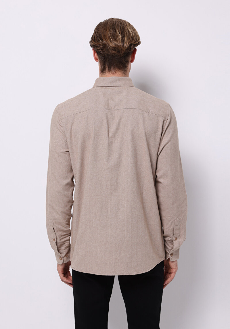 Зображення Сорочка З Довгим Рукавом Чоловіча Бежева Cl1070811