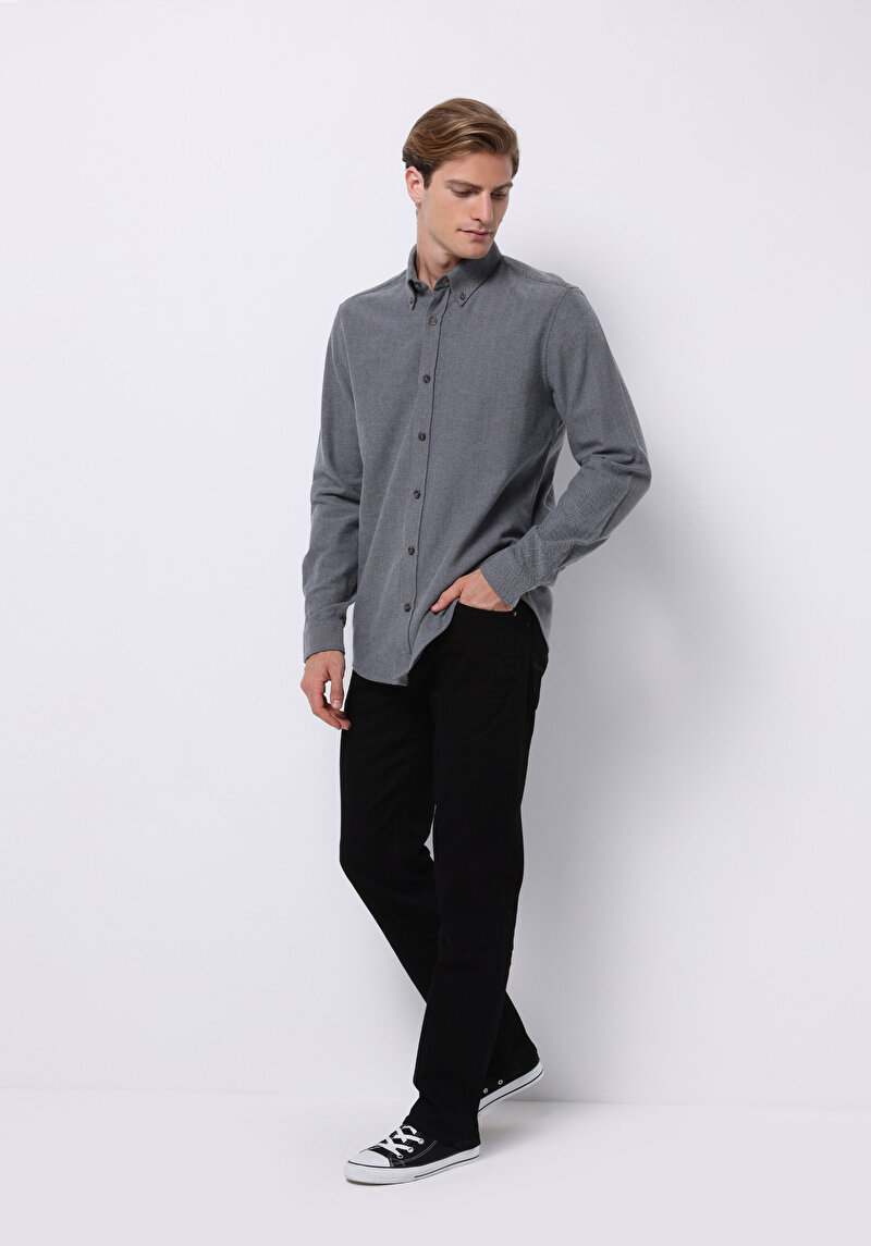 Показати інформацію про Сорочка З Довгим Рукавом Чоловіча Сіра  Cl1070811