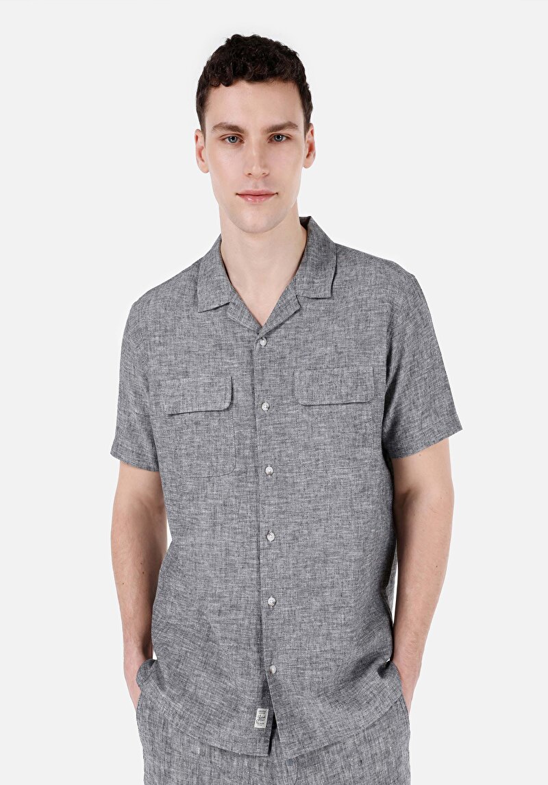 Зображення Сорочка З Коротким Рукавом Чоловіча Сіра  Cl1068758