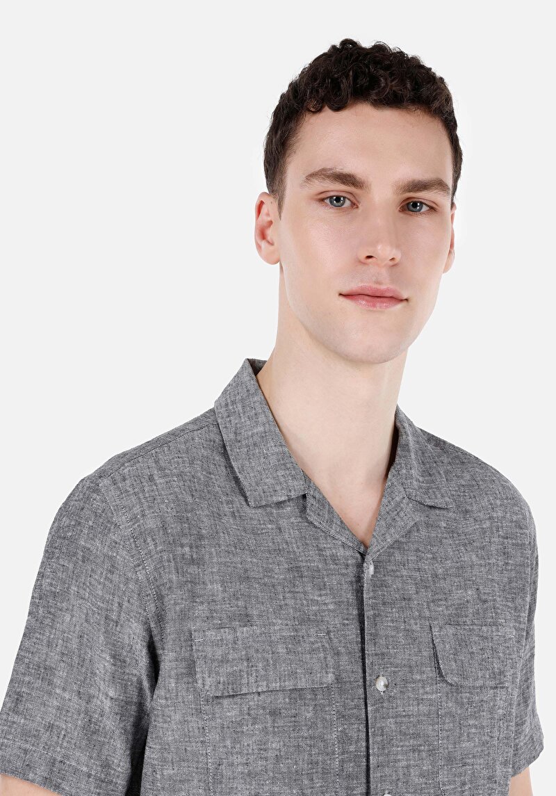 Зображення Сорочка З Коротким Рукавом Чоловіча Сіра Cl1068758