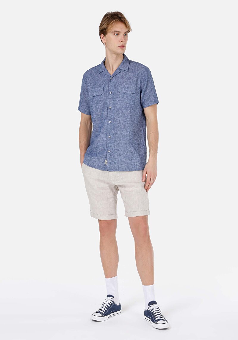 Зображення Сорочка З Коротким Рукавом Чоловіча Блакитна Cl1068758