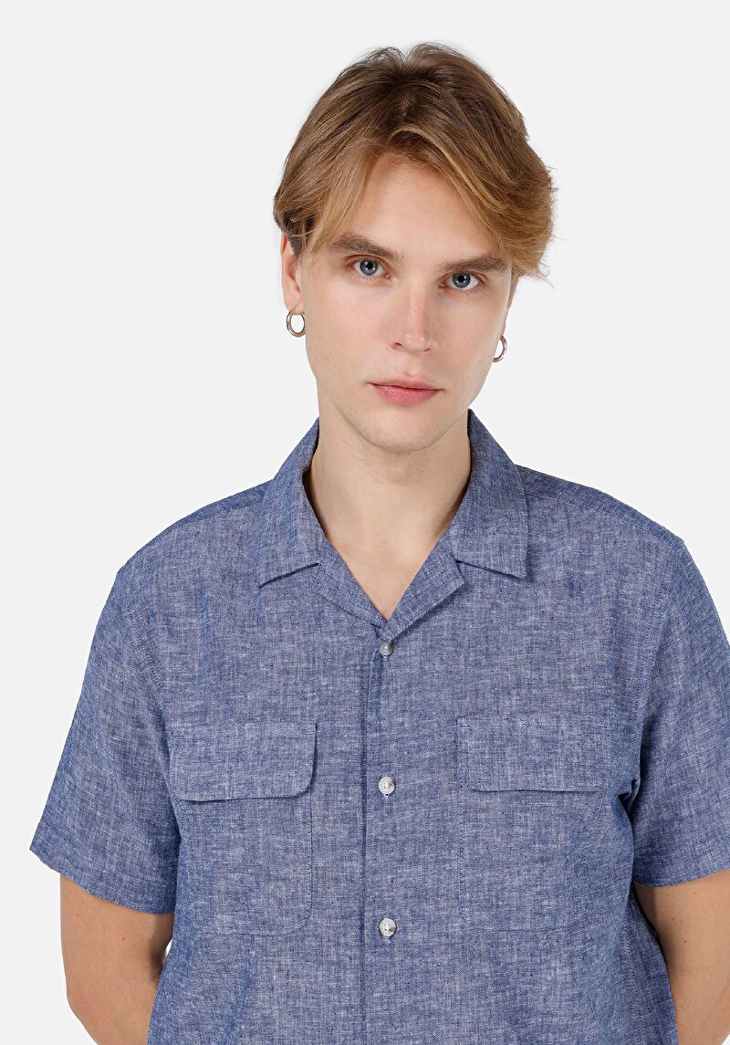 Зображення Сорочка З Коротким Рукавом Чоловіча Блакитна Cl1068758