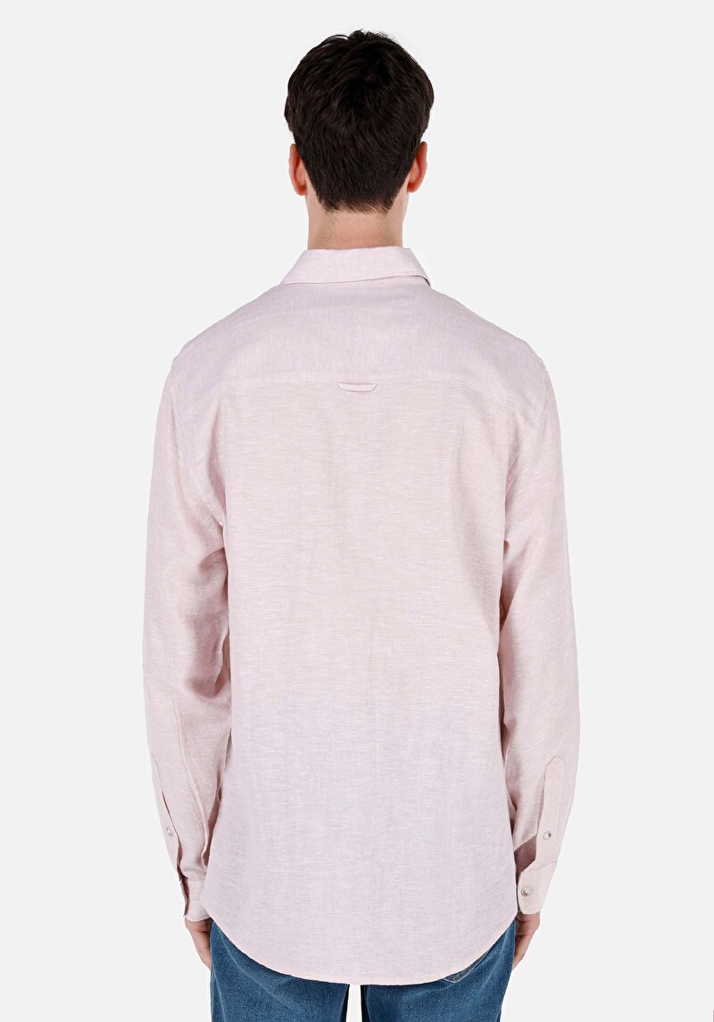 Показати інформацію про Сорочка З Довгим Рукавом Чоловіча Рожева  Cl1068759