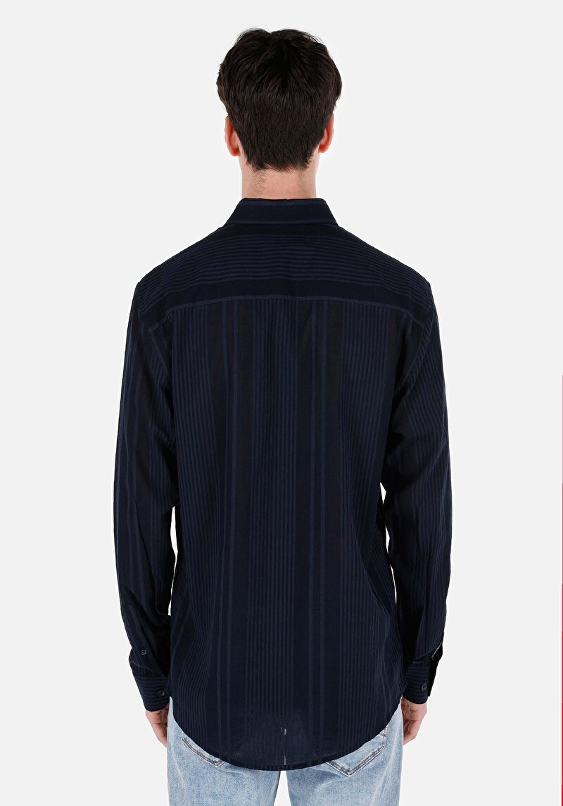 Показати інформацію про Сорочка З Довгим Рукавом Чоловіча Синя  Cl1066930