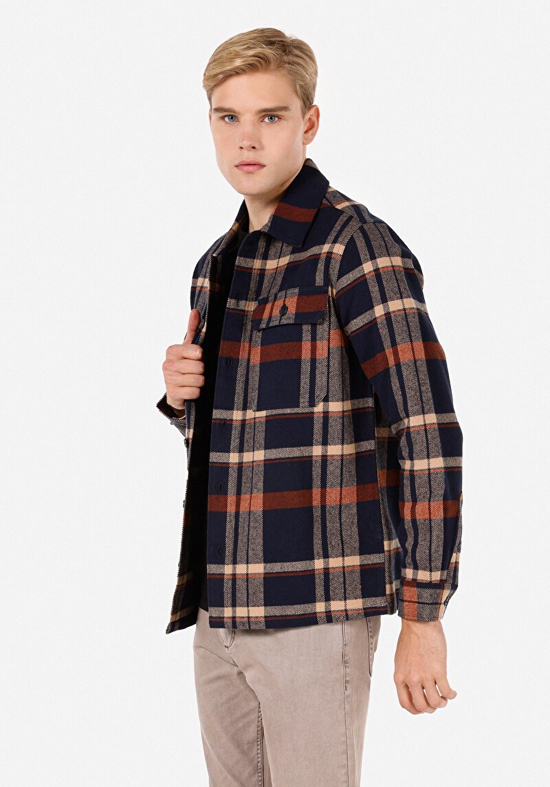 Зображення Сорочка З Довгим Рукавом Чоловіча Синя  Cl1070833