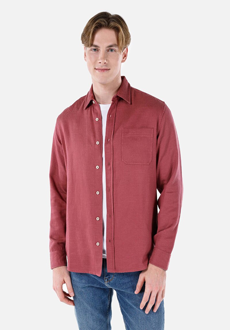 Зображення Сорочка З Довгим Рукавом Чоловіча Рожева  Cl1066931