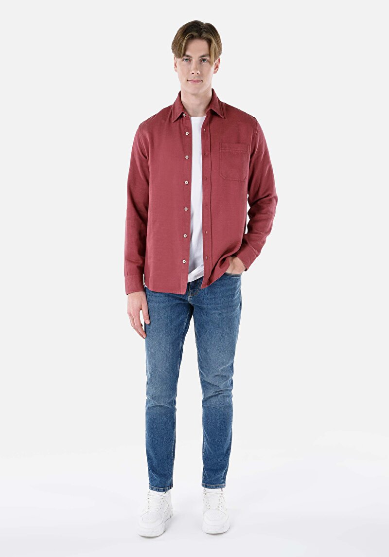 Показати інформацію про Сорочка З Довгим Рукавом Чоловіча Рожева  Cl1066931