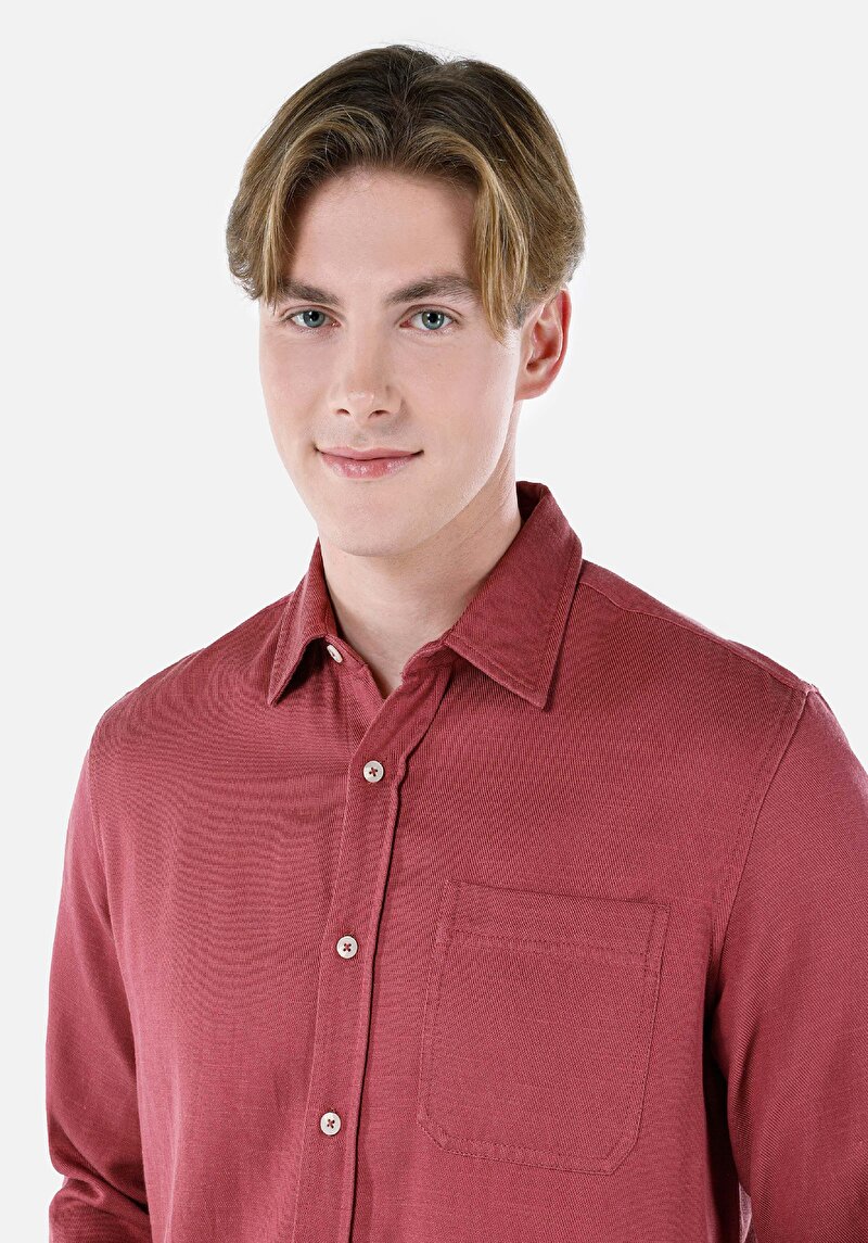 Показати інформацію про Сорочка З Довгим Рукавом Чоловіча Рожева  Cl1066931