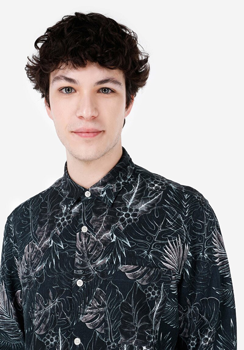 Показати інформацію про Сорочка З Довгим Рукавом Чоловіча Зелена  Cl1066940