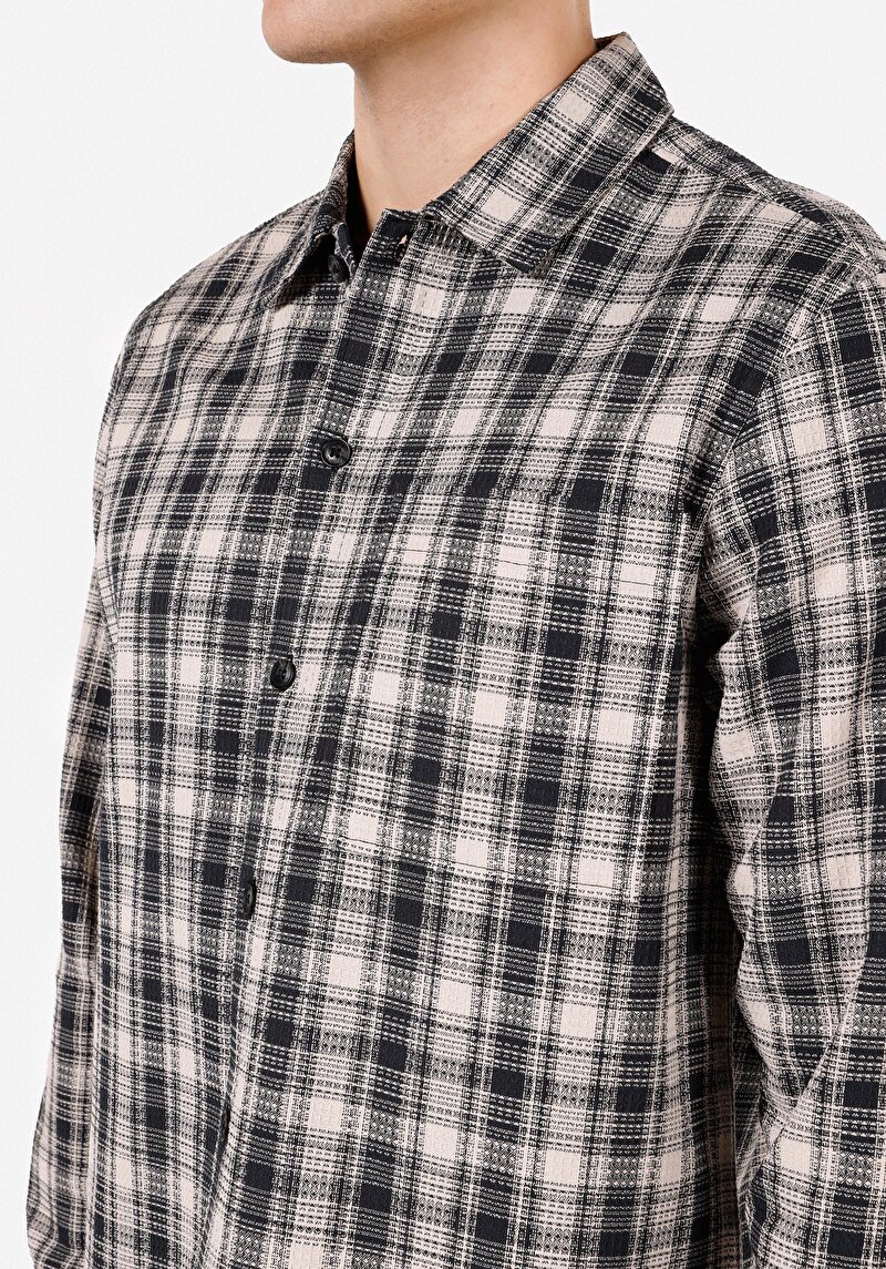 Показати інформацію про Сорочка З Довгим Рукавом Чоловіча Чорна  Cl1070834