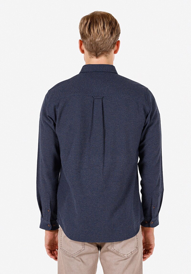 Показати інформацію про Сорочка З Довгим Рукавом Чоловіча Синя  Cl1070835