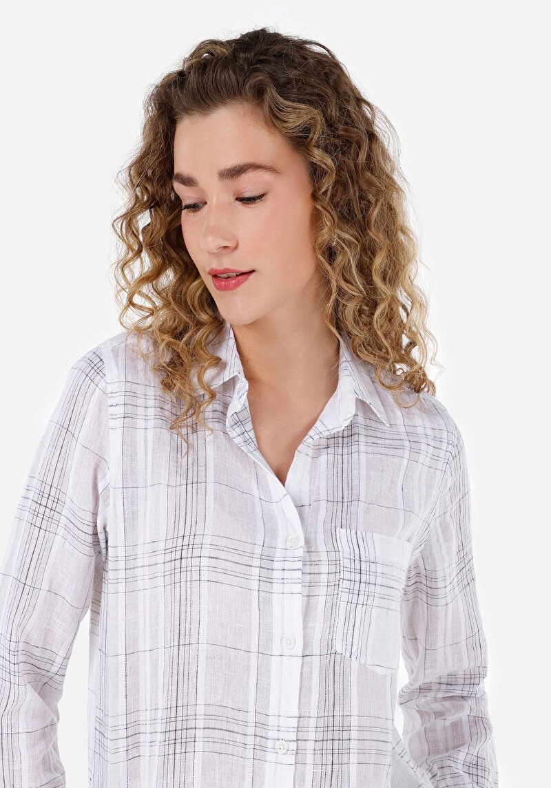 Показати інформацію про Сорочка З Довгим Рукавом Жіноча Біла  Cl1068242