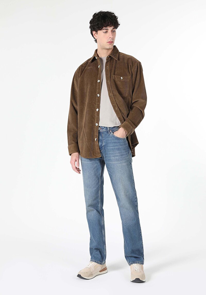 Зображення 045 David Джинси Чоловічі Блакитні Класичного Крою Cl1062417