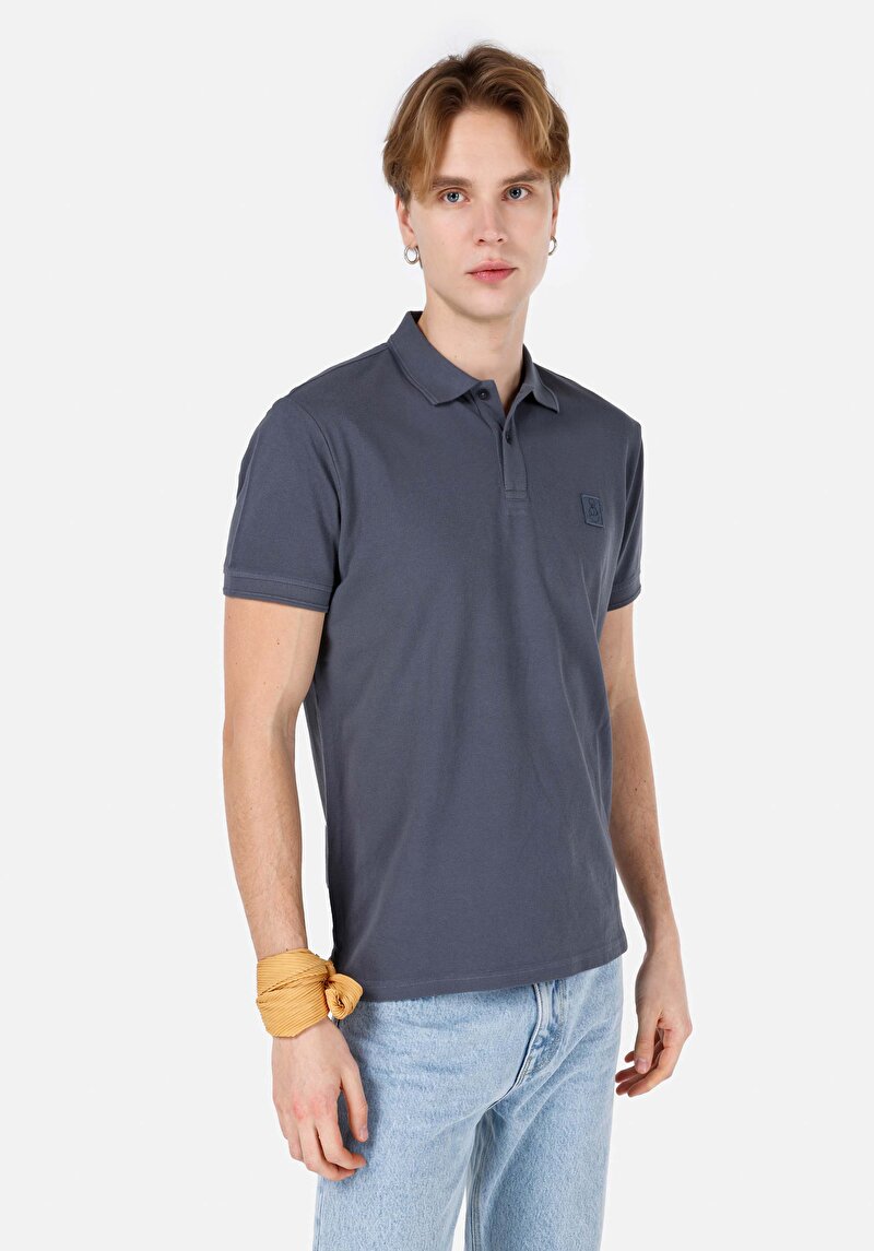 Зображення Поло З Коротким Рукавом Чоловіче Блакитне  Cl1068265