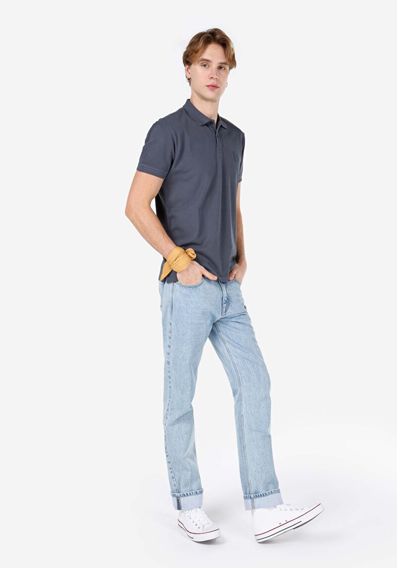 Показати інформацію про Поло З Коротким Рукавом Чоловіче Блакитне  Cl1068265