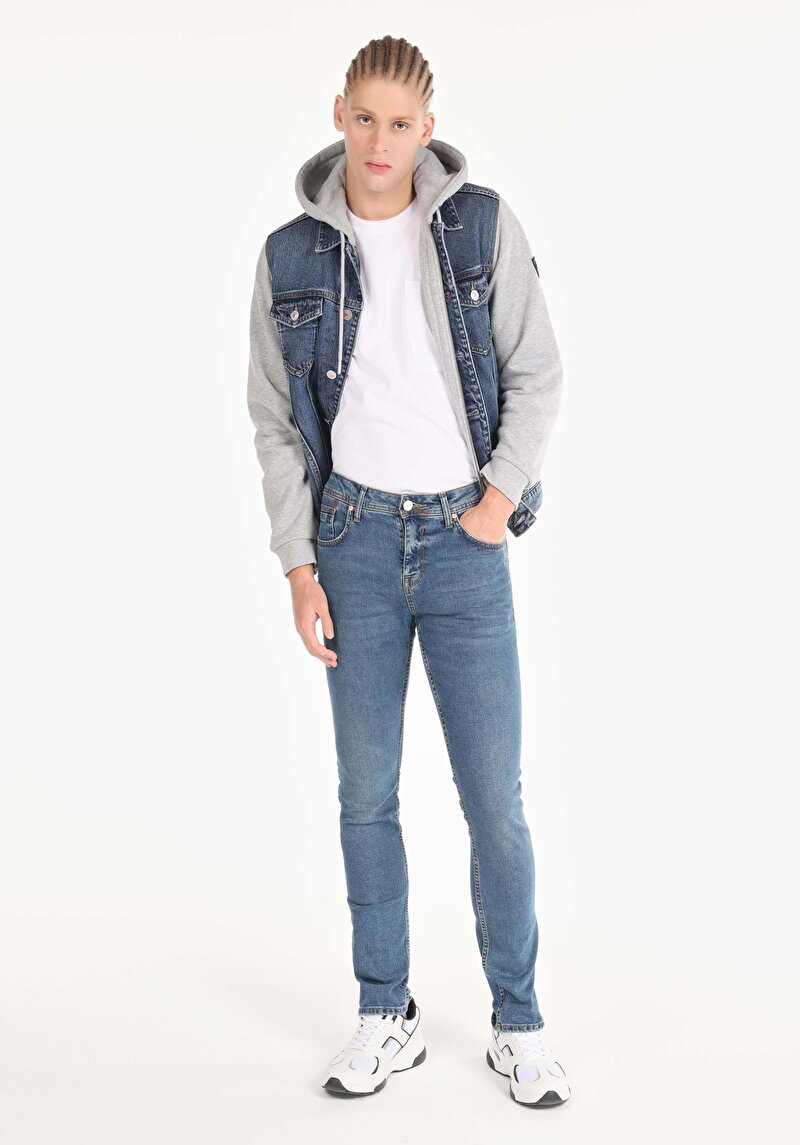 Зображення 044 Karl Джинси Чоловічі Блакитні Прямого Крою Cl1062435