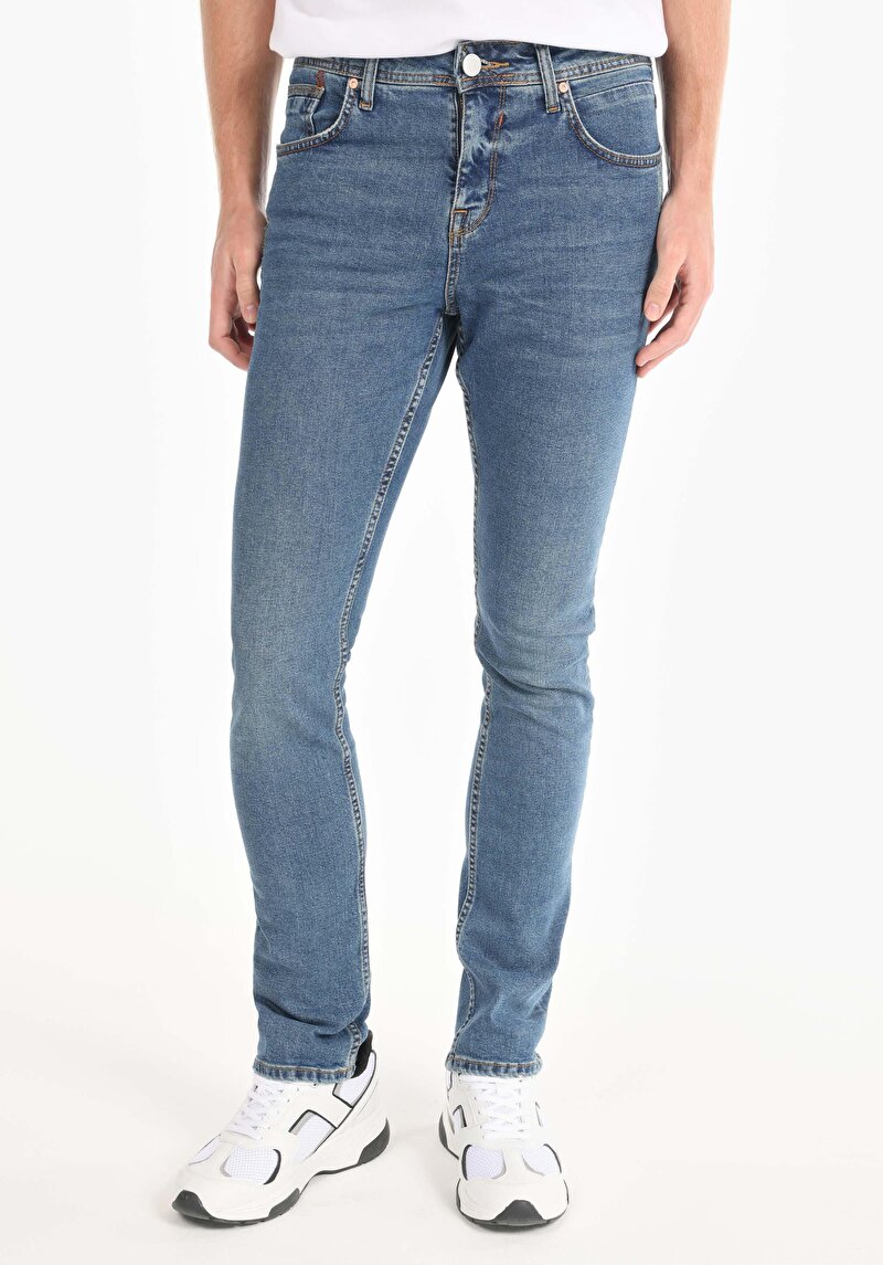 Зображення 044 Karl Джинси Чоловічі Блакитні Прямого Крою Cl1062435