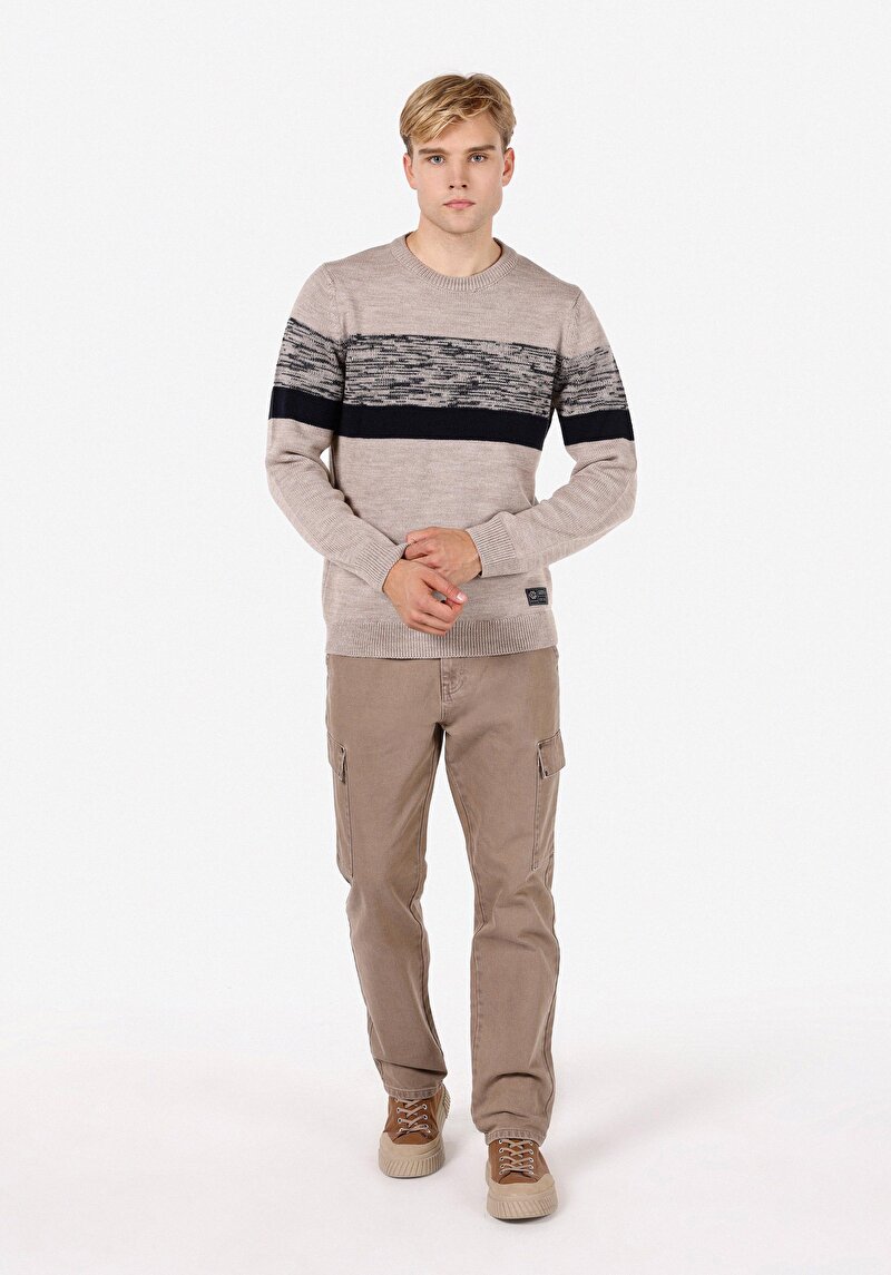 Показати інформацію про Светр Чоловічий Бежевий  Cl1071564