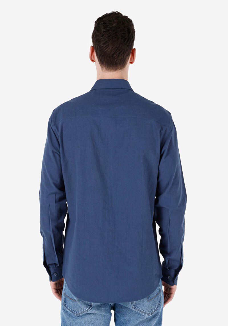 Показати інформацію про Сорочка З Довгим Рукавом Чоловіча Блакитна  Cl1068392