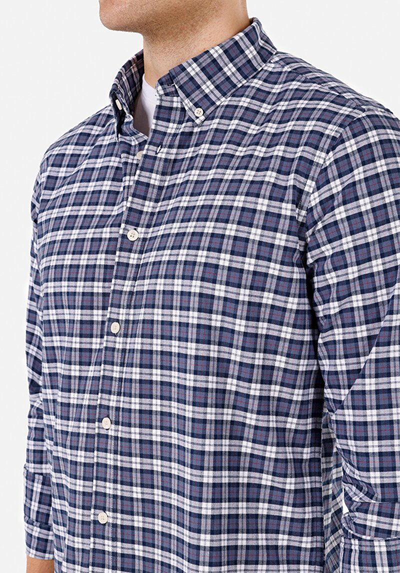 Показати інформацію про Сорочка З Довгим Рукавом Чоловіча Синя  Cl1070951