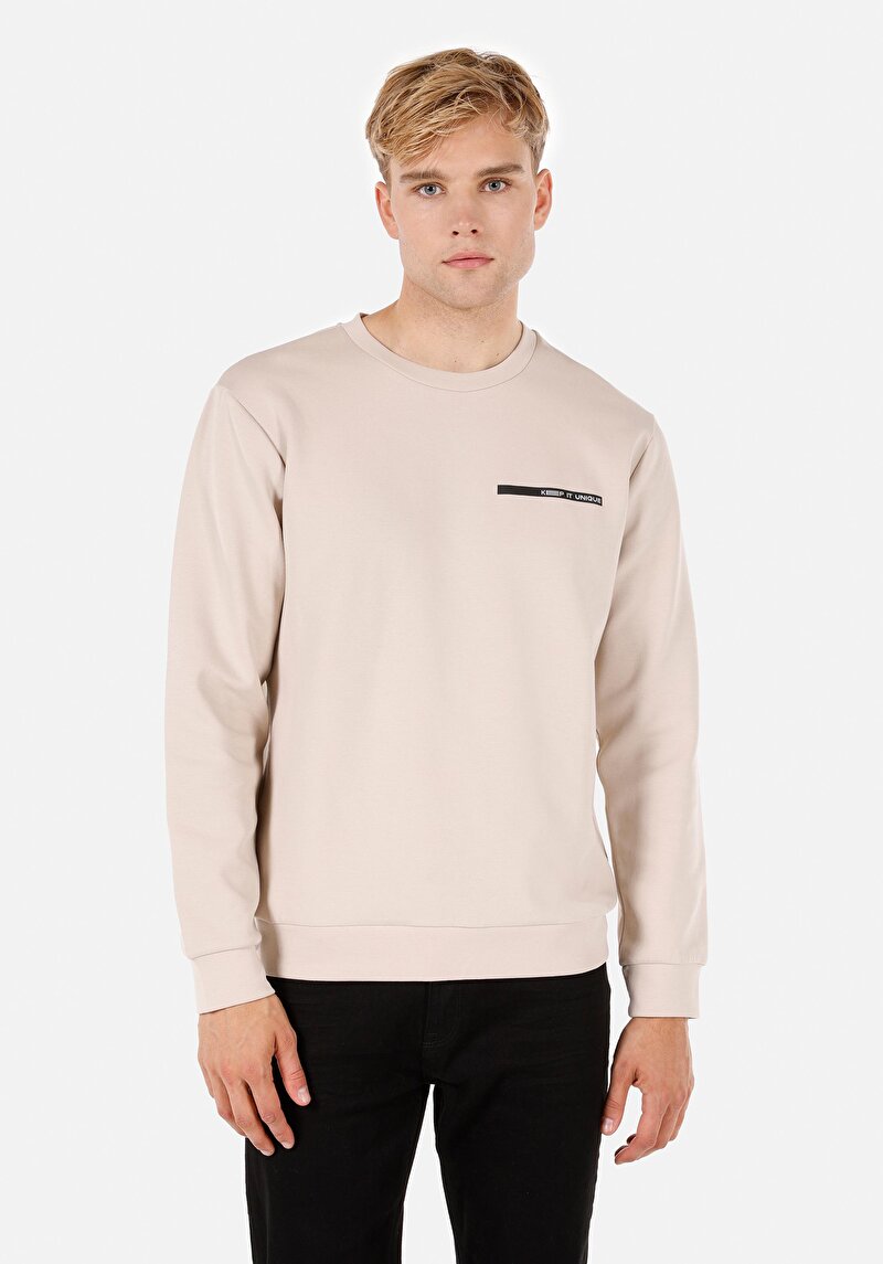 Зображення Футболка З Довгим Рукавом Чоловіча Бежева Cl1071232