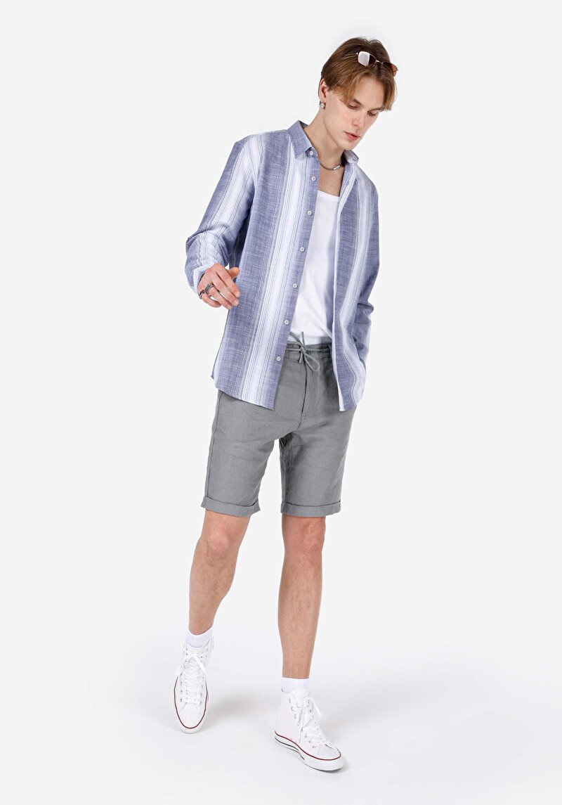 Зображення Сорочка З Довгим Рукавом Чоловіча Синя Cl1068399