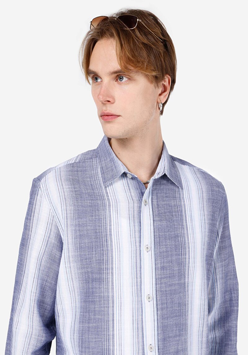 Зображення Сорочка З Довгим Рукавом Чоловіча Синя Cl1068399