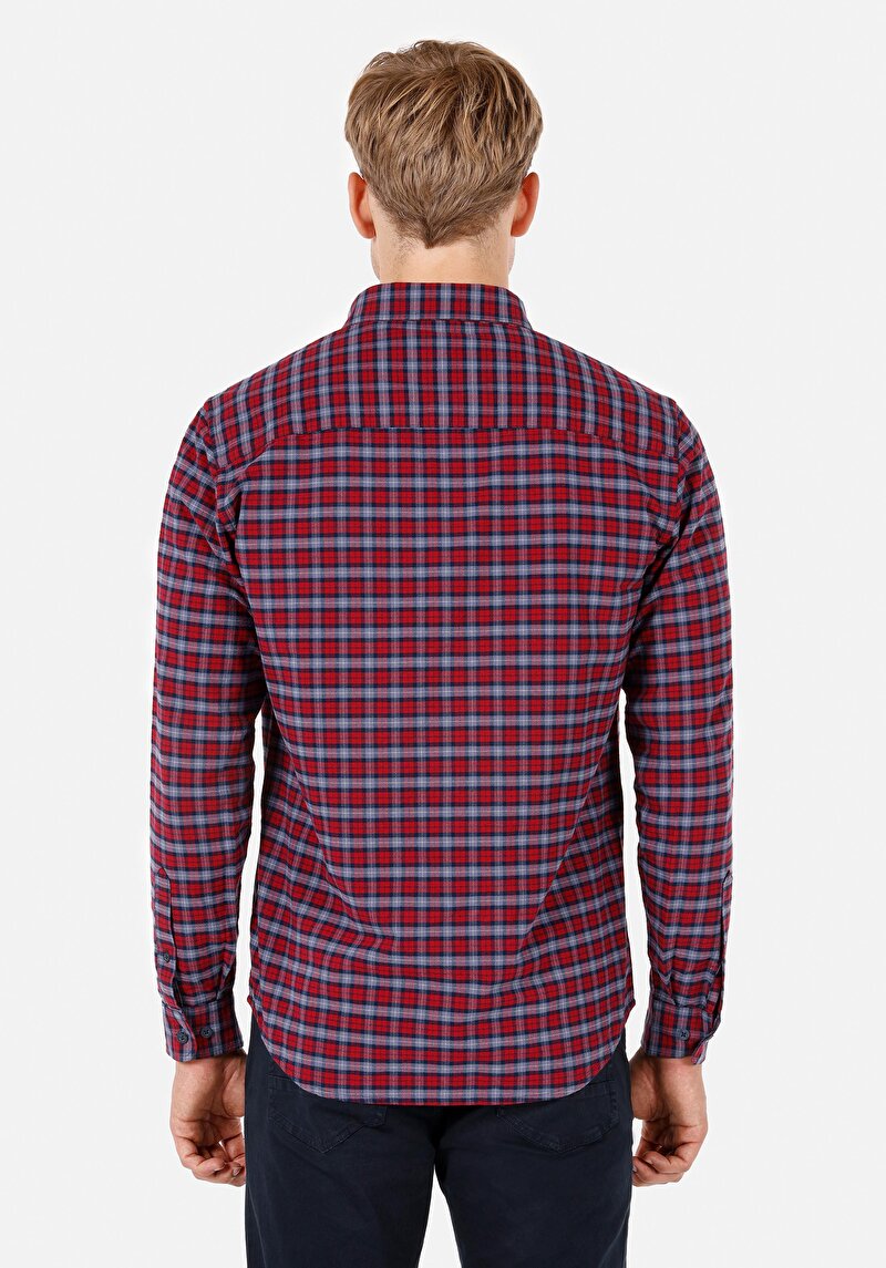 Показати інформацію про Сорочка З Довгим Рукавом Чоловіча Червона  Cl1070951