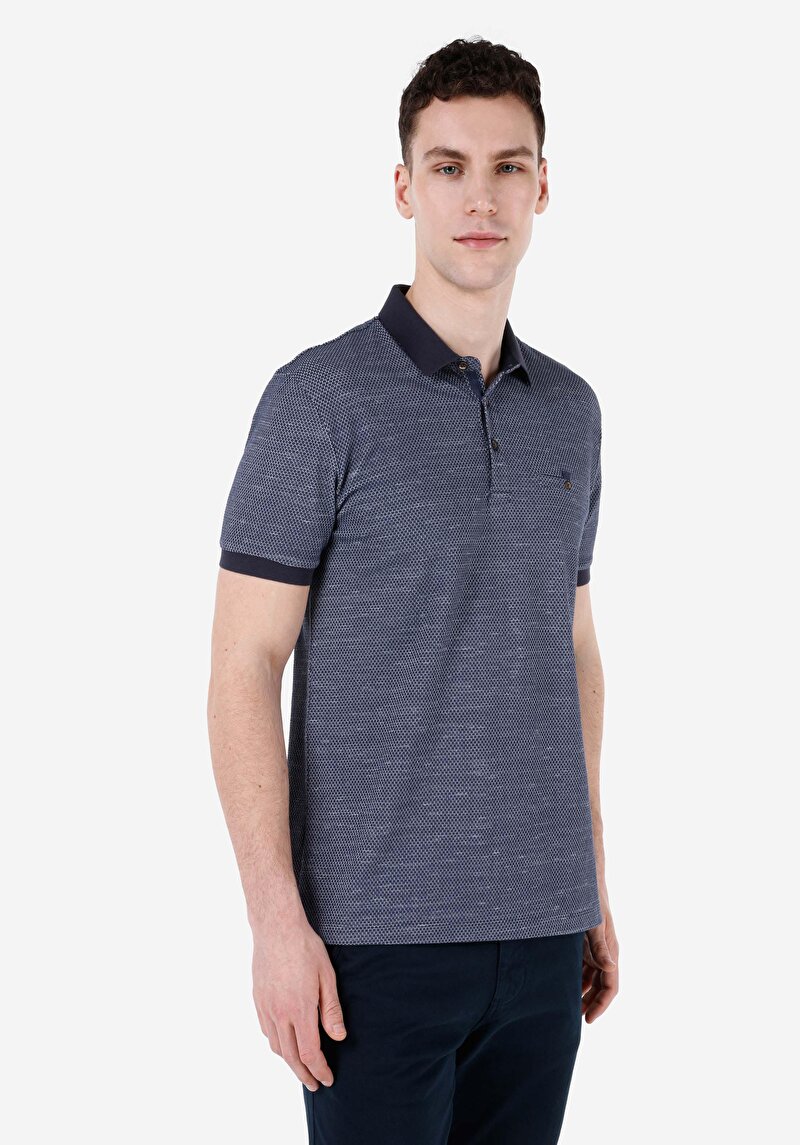 Зображення Поло З Коротким Рукавом Чоловіче Синє  Cl1068418