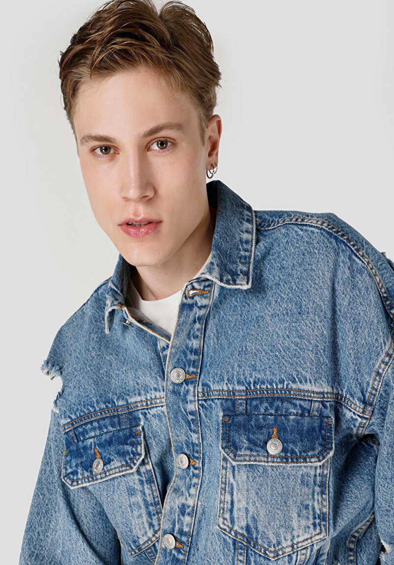 Показати інформацію про Піджак Чоловічий Блакитний  Cl1062450