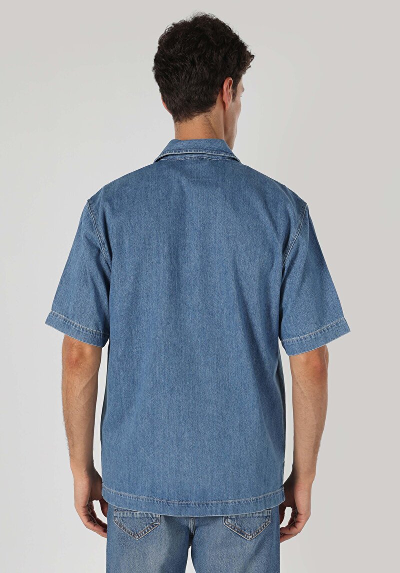 Зображення Сорочка З Коротким Рукавом Чоловіча Блакитна Cl1062455